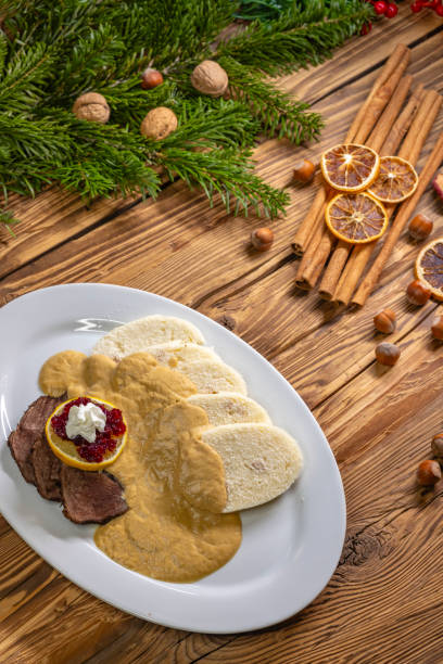 istock Sirloin with cream sauce and dumplings 1809470041