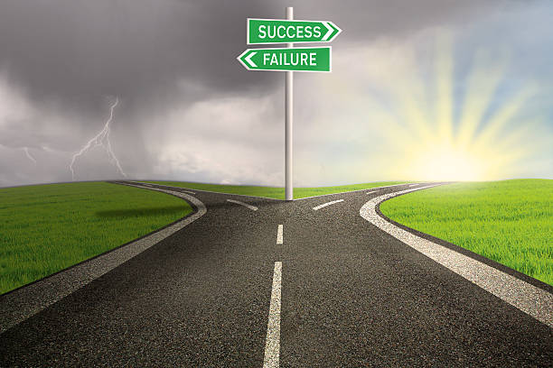 istock Road way to success or failure 180948349
