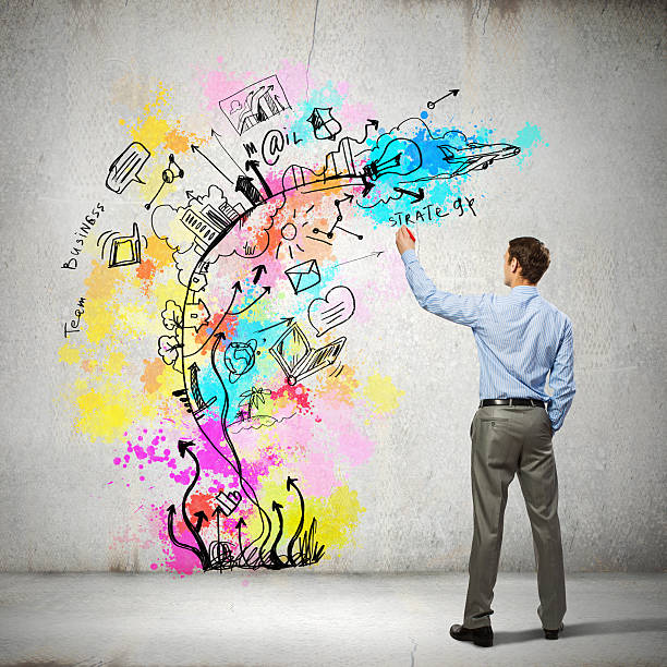 istock Back view of businessman 180948446