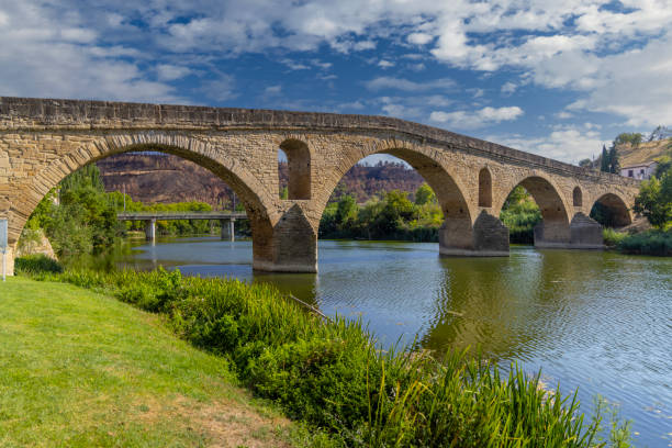 istock Romanesque bridge Puente la Reina, Railway Stations, Navarre, Spain 1809490418