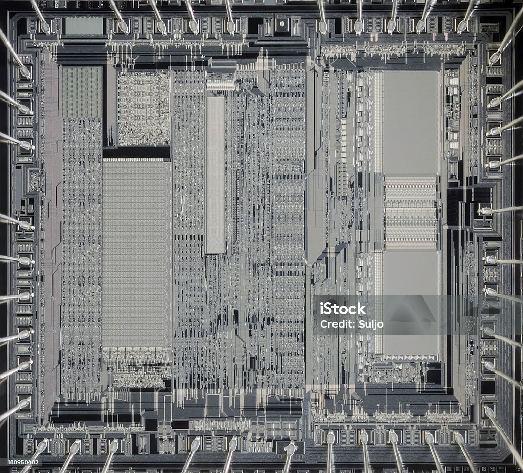 Процессор компьютера - Стоковые фото Макрофотография роялти-фри