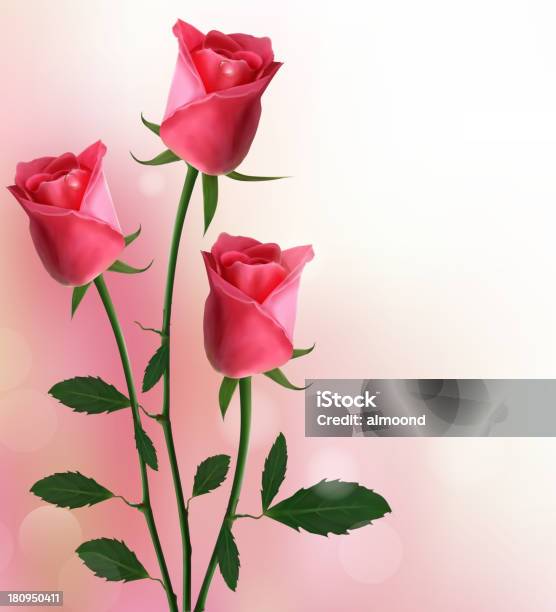 Pink Roses Stock Illustration - Download Image Now - Clip Art, Color Image, Flower