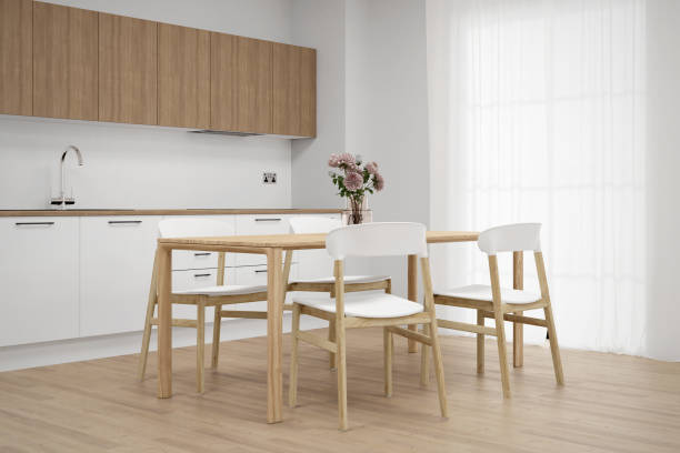 istock Dining room and kitchen with furniture. 1809512734