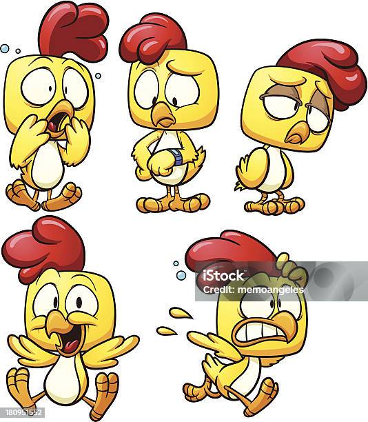 Cartoon Chicken Stock Illustration - Download Image Now - Rooster, Cartoon, Characters