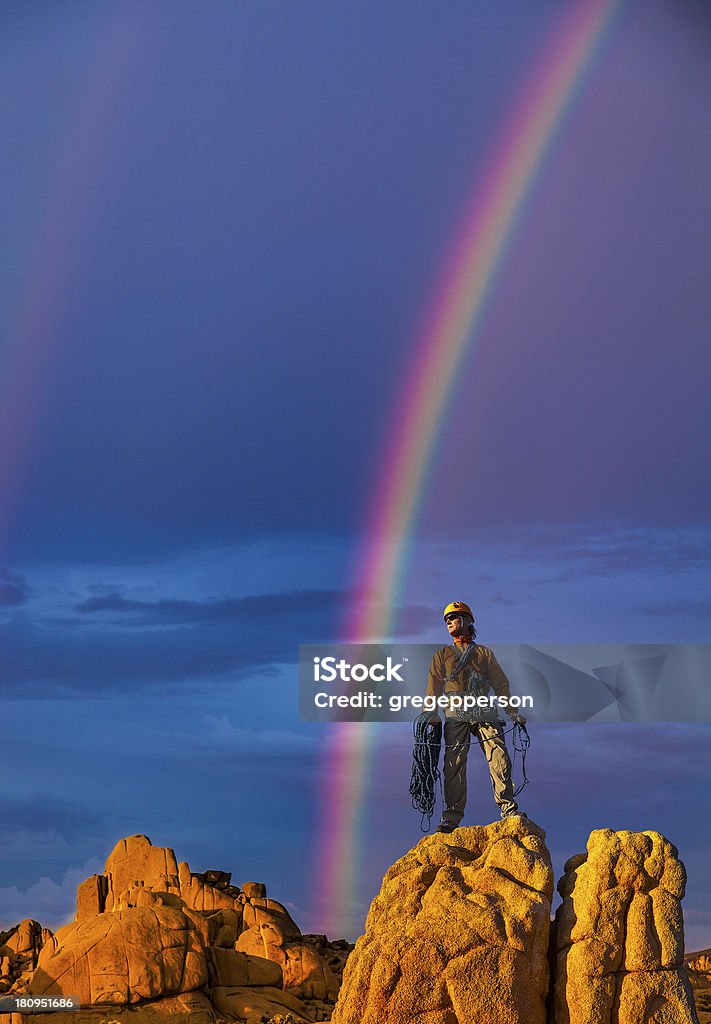 Bergsteiger auf dem Gipfel. - Lizenzfrei Abenteuer Stock-Foto