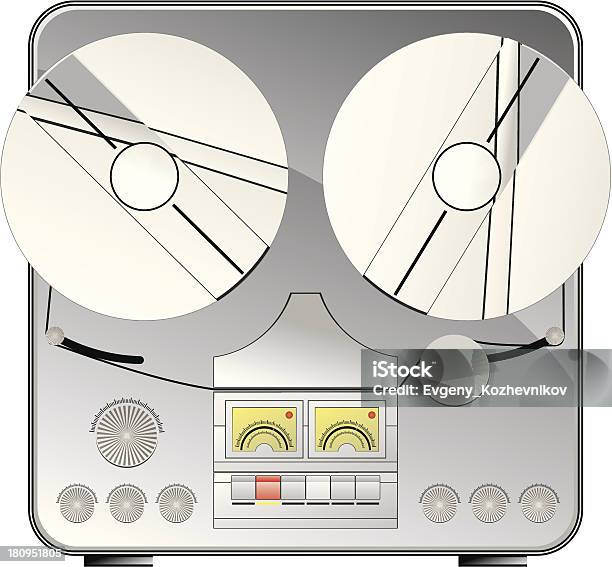 Vintage Elektronika Użytkowa Magnetofon - Stockowe grafiki wektorowe i więcej obrazów 1970-1979 - 1970-1979, Analogiczny, Clip Art