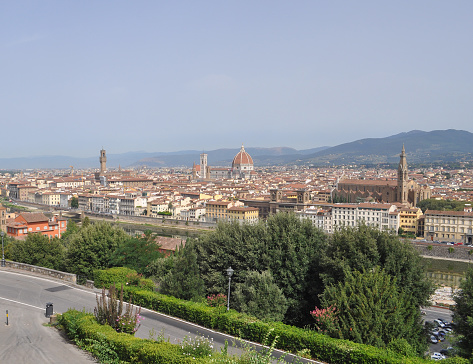 Aerial view of the city of Florence, Italy