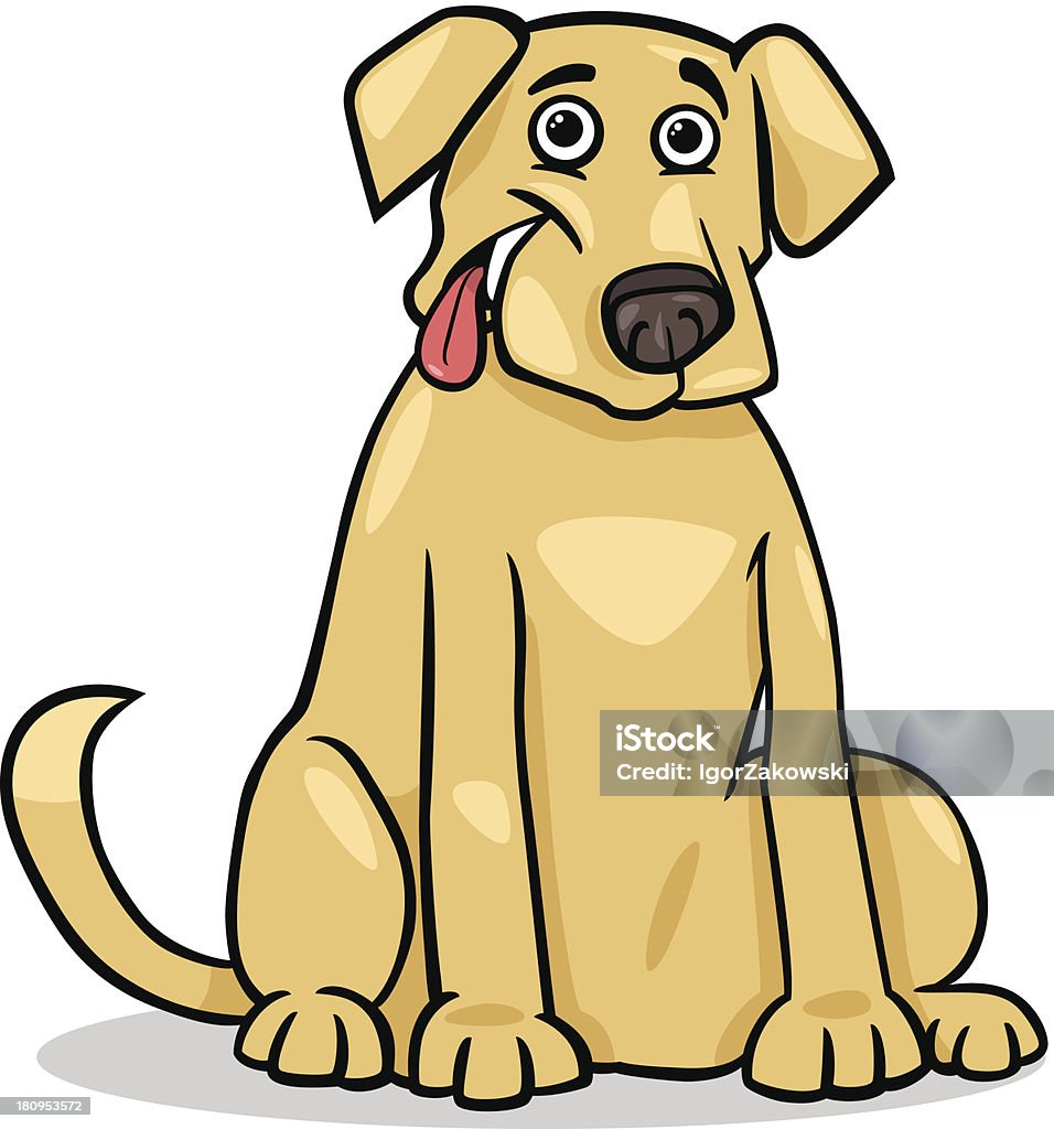 labrador retriever chien cartoon illustration - clipart vectoriel de Animaux de compagnie libre de droits
