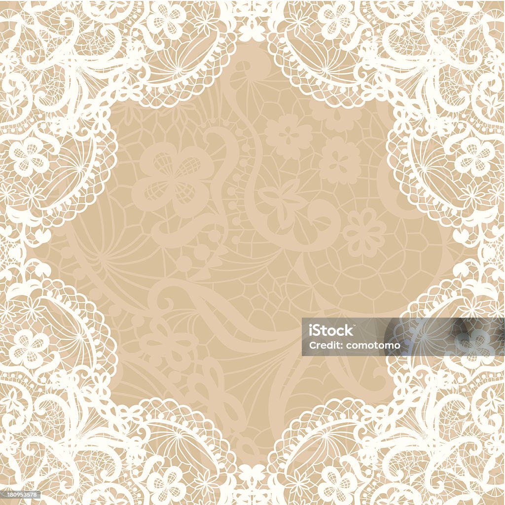 Vintage lace invitation card. Vector black lace on texture, template. Abstract stock vector