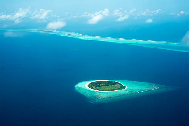 istock View from the plane on island located in Maldives 180953946