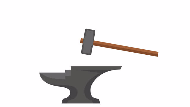 Hammer and anvil.