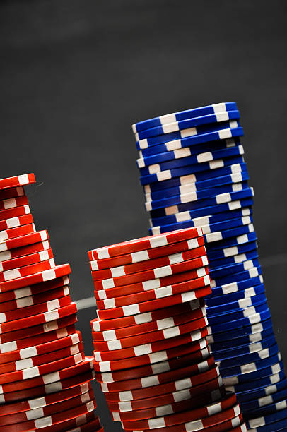istock Composition of casino stuff with dark background 180957959