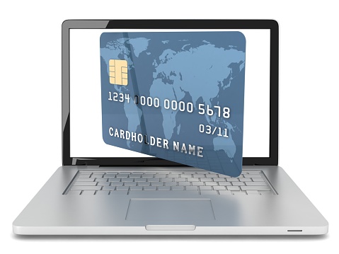 Internet shopping e-commerce credit card laptop computer network