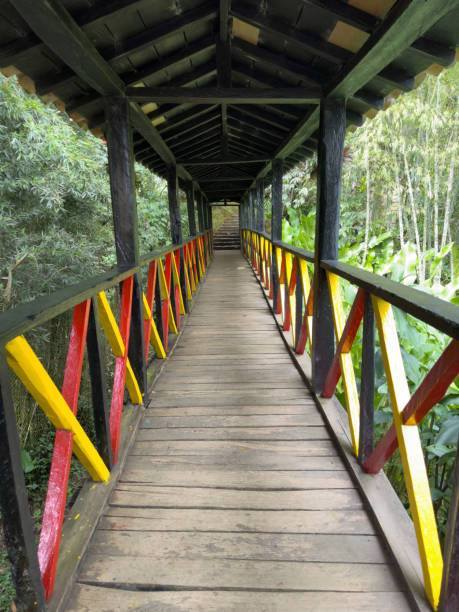 istock Traditional colorful rustic wooden bridge 1809594173