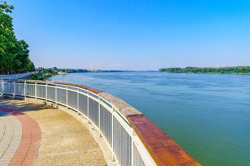 View of the Silistra Park and the Danube River, in Silistra, northeastern Bulgaria
