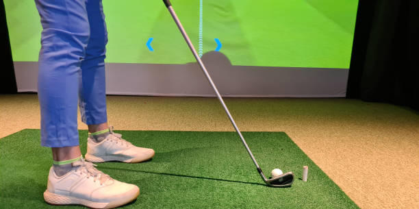istock Golfer enjoys playing golf at driving range 1809614881