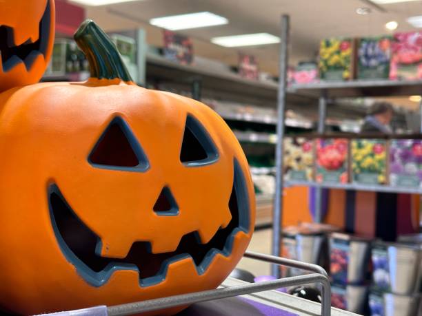 istock Halloween pumpkin in the store 1809649705
