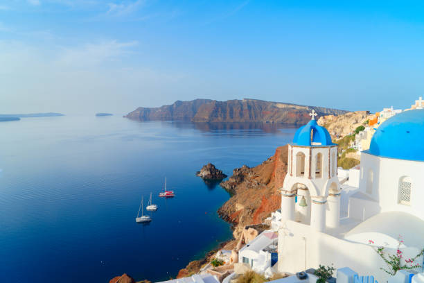 istock white belfries Santorini island, Greece 1809652527