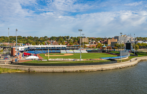 Boston, MA, USA - Nov 24, 2022:  Surroundings of the famous Fenway Park baseball stadium, home of the Boston Red Sox. Fenway Park is a baseball stadium located in Boston, Massachusetts, United States. Since 1912, it has been the home of the Boston Red Sox, the city's American League baseball team, and since 1953, its only Major League Baseball (MLB) franchise.