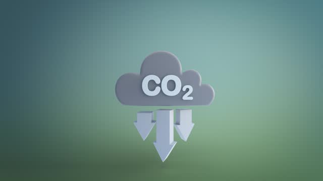 CO2 cloud  icon on green background in environmental concept.