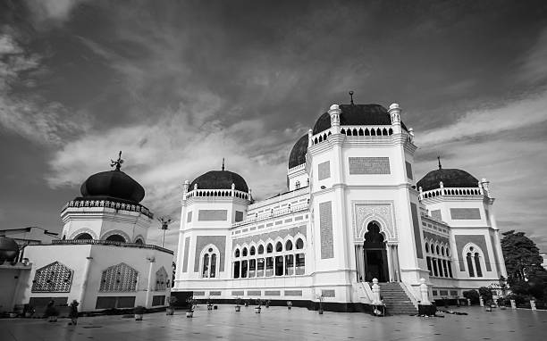 Great Mosque in sepia stock photo