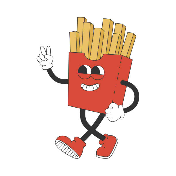 istock Groovy hippie french fries. 1809703337