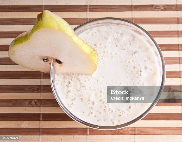 Fragrant Fresh Pear Smoothy Stock Photo - Download Image Now - Breakfast, Cream - Dairy Product, Drink