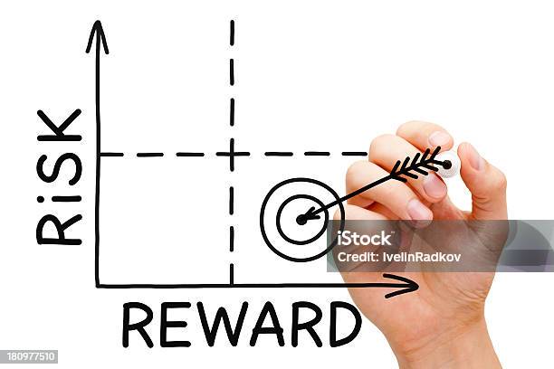 Risk Reward Graph Stock Photo - Download Image Now - Risk, Incentive, Arrival
