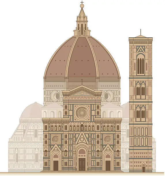 Vector illustration of Florence Cathedral