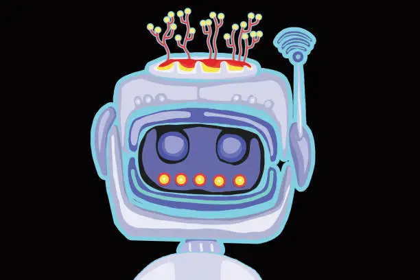 Vector illustration of AI chatbot