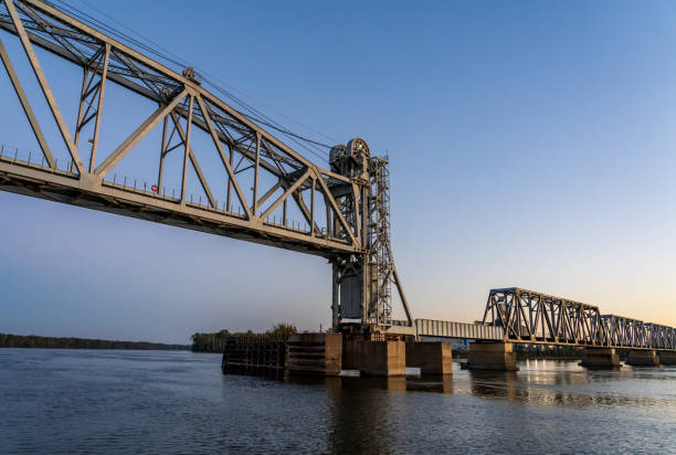 istock River cruise boat sails under Wabash Railroad bridge 1809833916