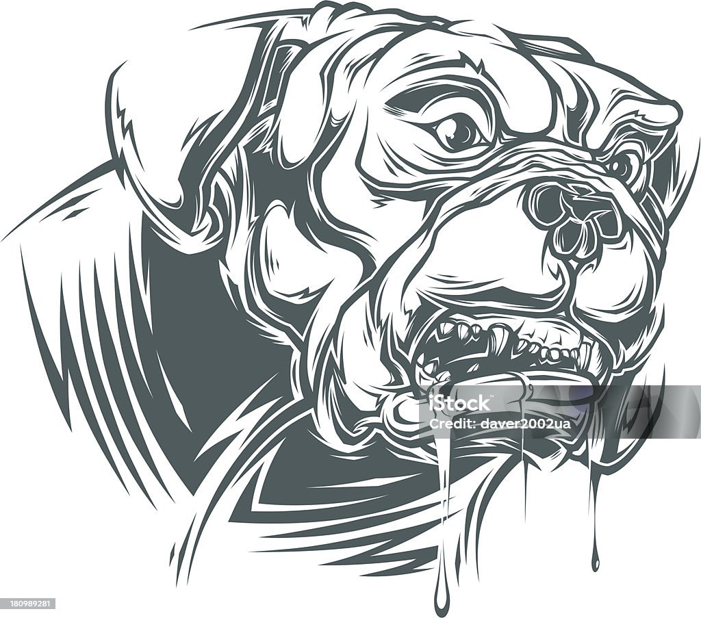 En colère chien - clipart vectoriel de Agression libre de droits