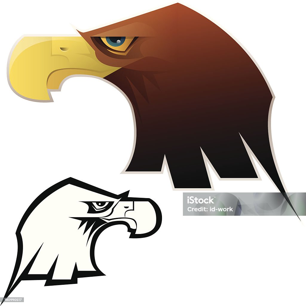 Tête d'eagle - clipart vectoriel de Aigle royal libre de droits