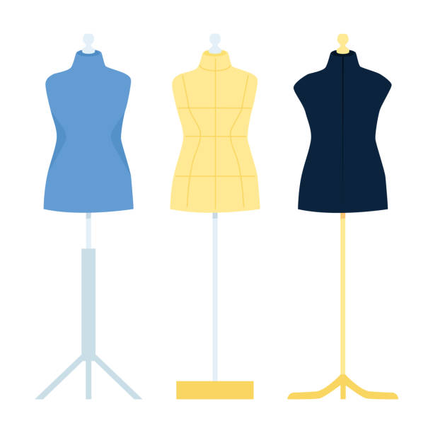 illustrations, cliparts, dessins animés et icônes de mannequins de décor - dress mannequin form old fashioned