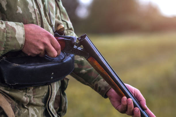 istock Hunting rifle in the hands of a hunter 1809926186