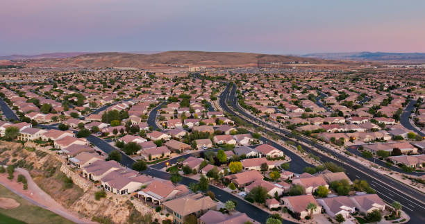 istock Housing Development in Southwestern Utah at Dusk - Aerial 1809934503