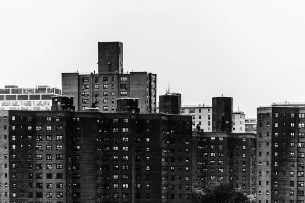 Buildings on either side of Wall Street in downtown Manhattan, New York City