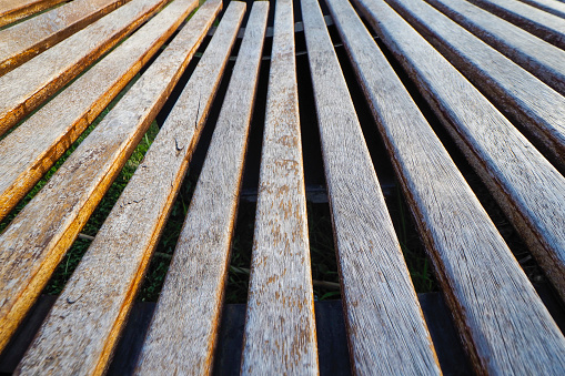 Texture of wooden bench.