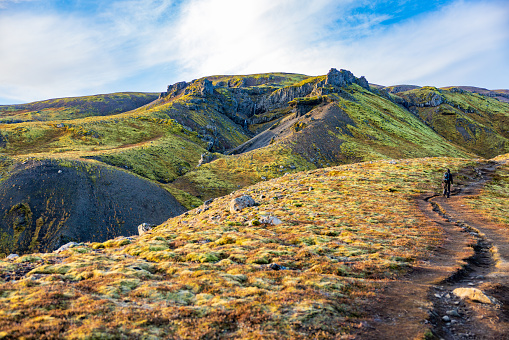 Hiking in the Múlagljúfur Canyon, South Iceland