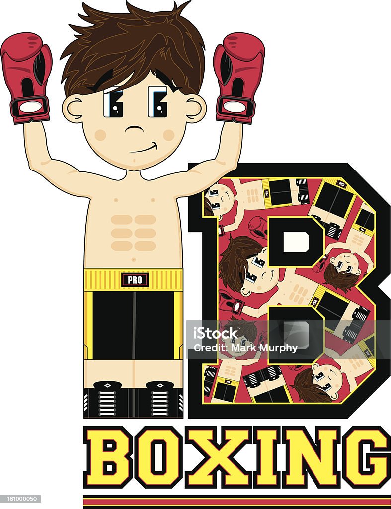 Boxer Alphabet Lettre B apprentissage - clipart vectoriel de Apprentissage libre de droits