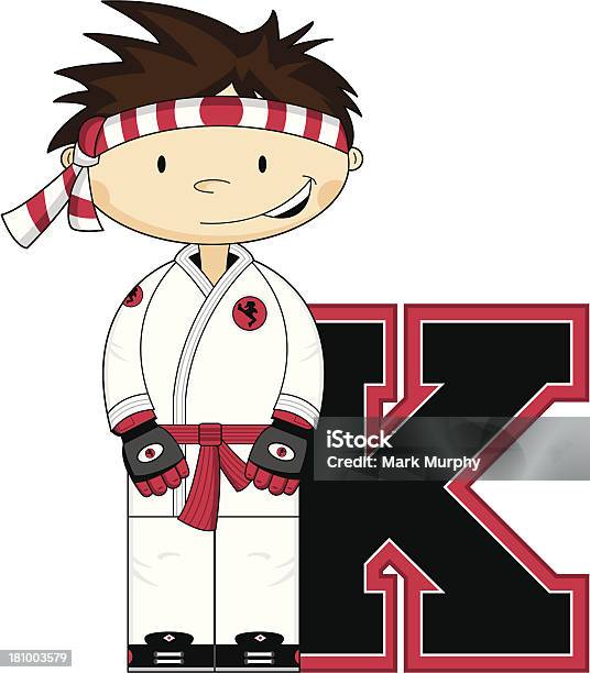 Ilustración de Poco Karate Niño Aprendiendo Letra K y más Vectores Libres de Derechos de Actividades recreativas - Actividades recreativas, Adolescente, Aprender