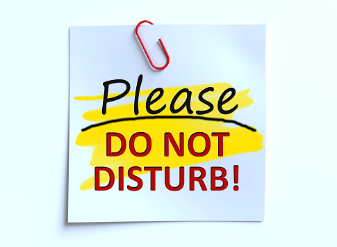 Please do not disturb