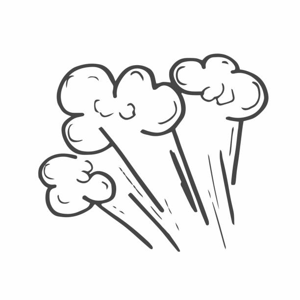 comic-geschwindigkeits-vektor-wolken-icon-set. catroon-bewegung, puff-effekt, explosionsblase, sprünge mit rauch oder staub. lustige onomatopoeia-illustration - comic book cartoon poof exploding stock-grafiken, -clipart, -cartoons und -symbole