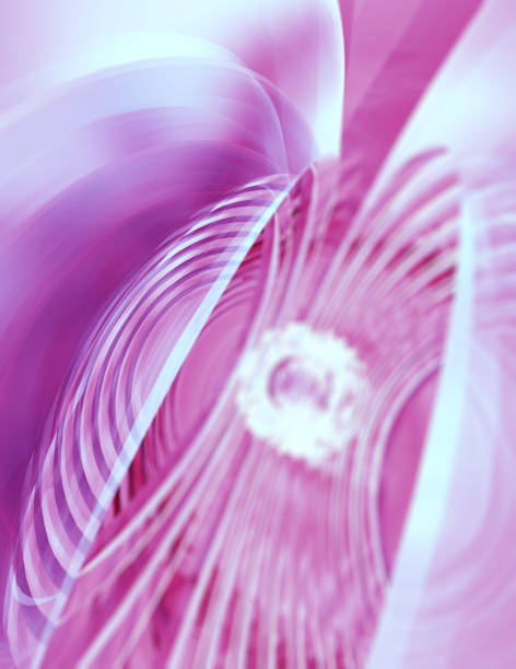 istock Purple abstract background with curves - Trendy geometric design 1810047503