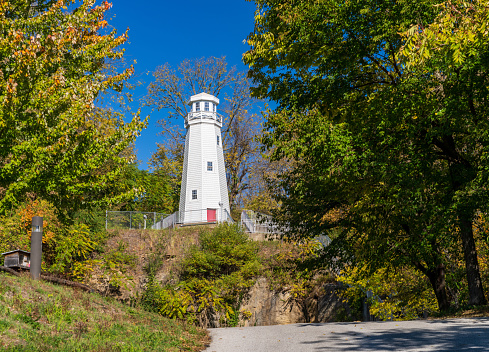 Mark Twain memorial lighthouse in Hannibal Missouri