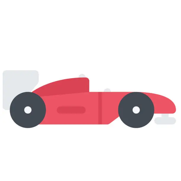 Vector illustration of design vector image icons open-wheel single-seater racing car