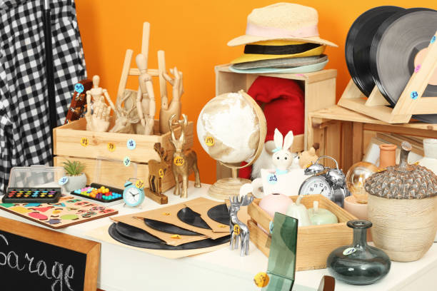 istock Many different items in room. Garage sale 1810119930
