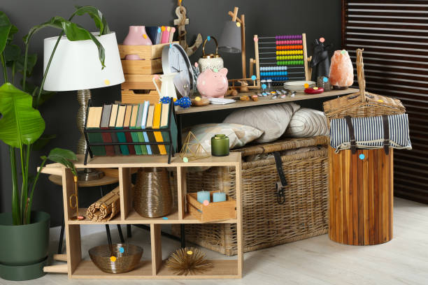 istock Many different items in room. Garage sale 1810121528