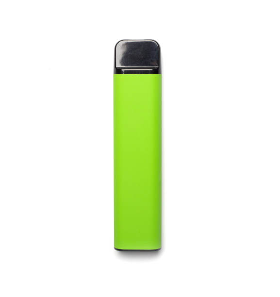 istock Disposable electronic cigarette isolated on white, top view 1810123104