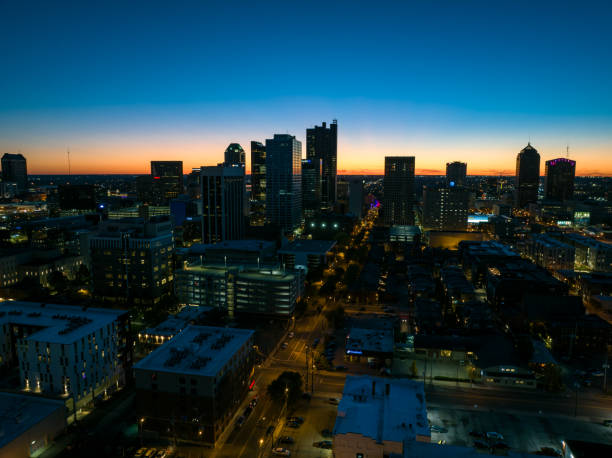 istock Drone Shot of Downtown Columbus at Twilight 1810151476